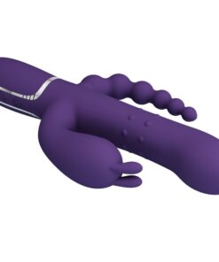 PRETTY LOVE – CAMMY TRIPLE VIBRADOR MULTIFUNCIÓN 4 EN 1 MORADO - intimamenities.com