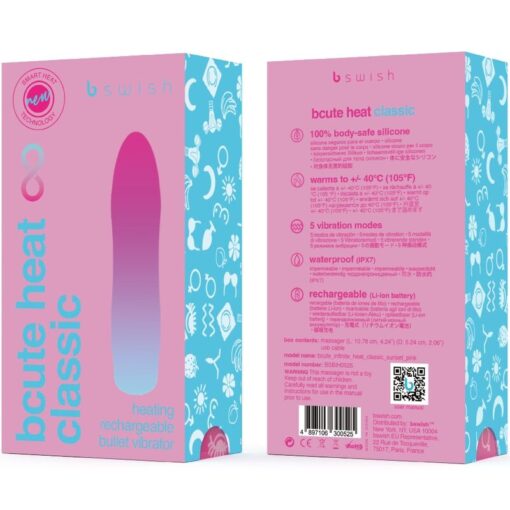 B SWISH – BCUTE INFINITE HEAT CLASSIC VIBRADOR CALENTABLE ROSA - intimamenities.com