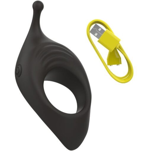 B SWISH – BCHARMED RHYTHM INFINITE DELUXE ANILLO PARA PENE 15 VIBRACIONES NEGRO - intimamenities.com