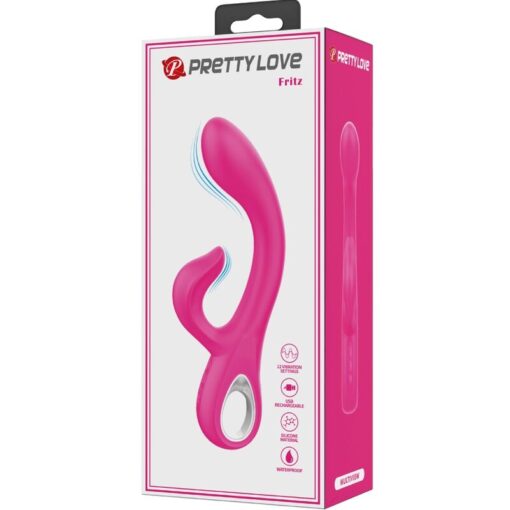 PRETTY LOVE – FRITZ VIBRADOR RABBIT 12 VIBRACIONES ROSA - intimamenities.com