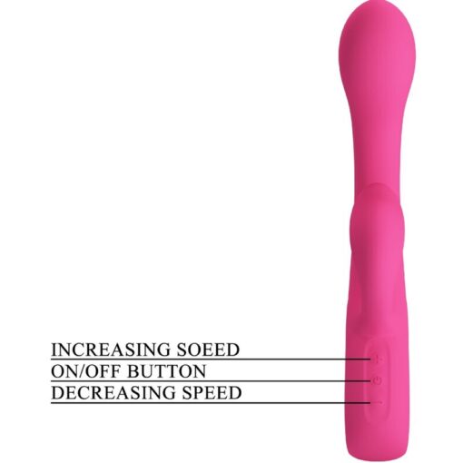 PRETTY LOVE – FRITZ VIBRADOR RABBIT 12 VIBRACIONES ROSA - intimamenities.com