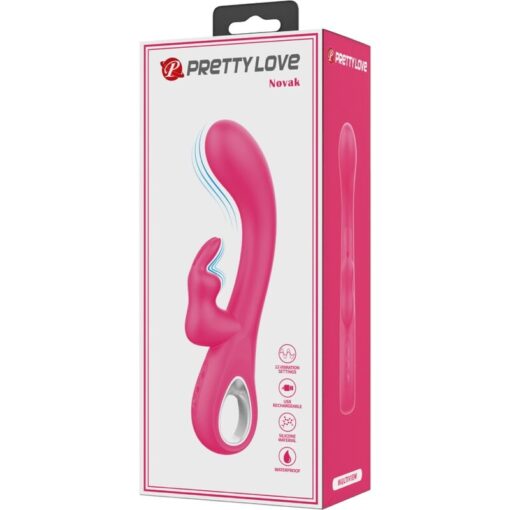 PRETTY LOVE – NOVAK VIBRADOR RABBIT 12 VIBRACIONES ROSA - intimamenities.com