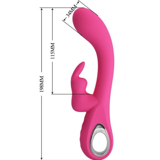 PRETTY LOVE – NOVAK VIBRADOR RABBIT 12 VIBRACIONES ROSA - intimamenities.com