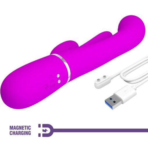 PRETTY LOVE – SHANIA TRIPLE VIBRADOR RABBIT MULTIFUNCIÓN ROSA - intimamenities.com
