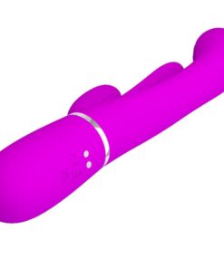 PRETTY LOVE – SHANIA TRIPLE VIBRADOR RABBIT MULTIFUNCIÓN ROSA - intimamenities.com