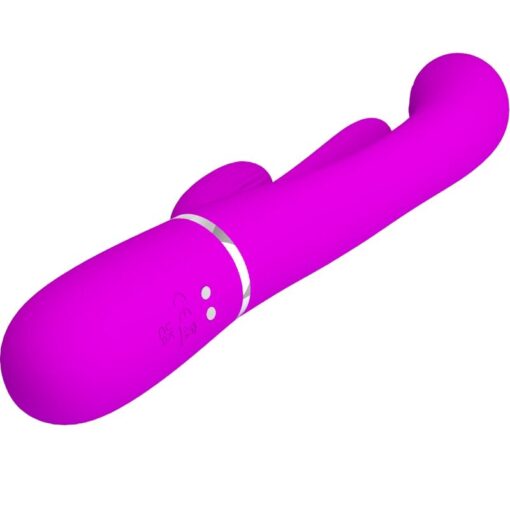 PRETTY LOVE – SHANIA TRIPLE VIBRADOR RABBIT MULTIFUNCIÓN ROSA - intimamenities.com