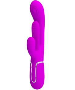 PRETTY LOVE – SHANIA TRIPLE VIBRADOR RABBIT MULTIFUNCIÓN ROSA - intimamenities.com