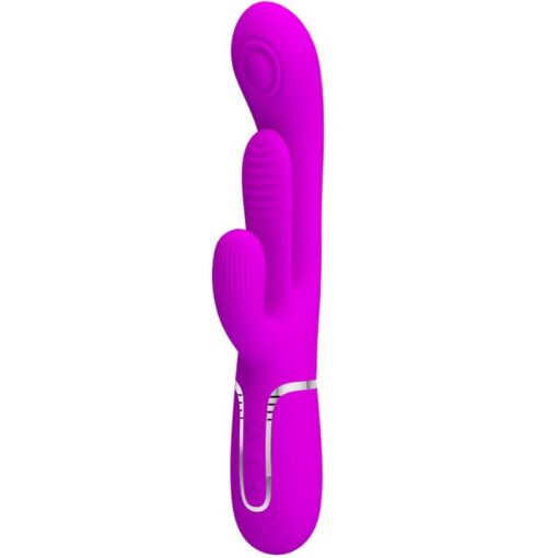 PRETTY LOVE – SHANIA TRIPLE VIBRADOR RABBIT MULTIFUNCIÓN ROSA - intimamenities.com