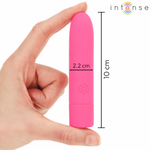 INTENSE – SYMONE BALA VIBRADORA RECARGABLE POR USB 8 VIBRACIONES ROSA 10 X 2.2 CM - intimamenities.com