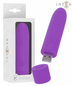 INTENSE – SYMONE BALA VIBRADORA RECARGABLE POR USB 8 VIBRACIONES MORADO 10 X 2.2 CM - intimamenities.com