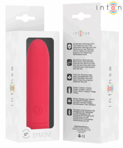 INTENSE – SYMONE BALA VIBRADORA RECARGABLE POR USB 8 VIBRACIONES ROJO 10 X 2.2 CM - intimamenities.com