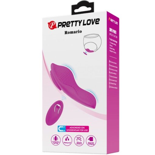 PRETTY LOVE – ROMARIO ESTIMULADOR LAY-ON CLÍTORIS CONTROL REMOTO ROSA - intimamenities.com