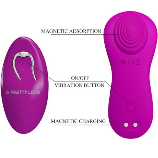 PRETTY LOVE – ROMARIO ESTIMULADOR LAY-ON CLÍTORIS CONTROL REMOTO ROSA - intimamenities.com