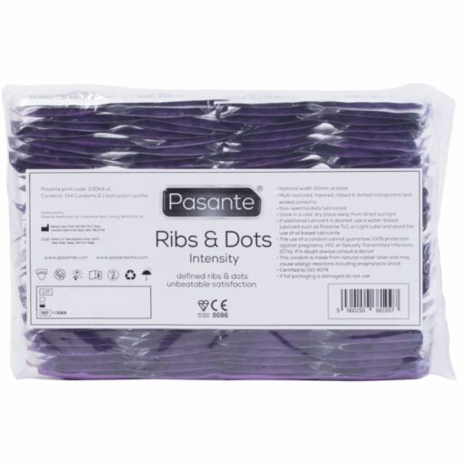 PASANTE – INTENSITY BULK PRESERVATIVOS MULTITEXTURIZADOS 144 UNIDADES - intimamenities.com
