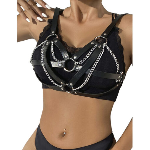 SUBBLIME – 953713 CINTURÓN DE BONDAGE PUNK HEBILLA METAL NEGRO TALLA ÚNICA - intimamenities.com
