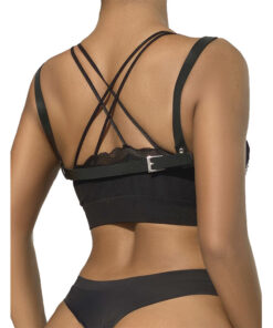 SUBBLIME – 953713 CINTURÓN DE BONDAGE PUNK HEBILLA METAL NEGRO TALLA ÚNICA - intimamenities.com