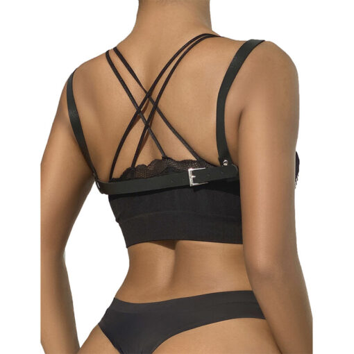 SUBBLIME – 953713 CINTURÓN DE BONDAGE PUNK HEBILLA METAL NEGRO TALLA ÚNICA - intimamenities.com