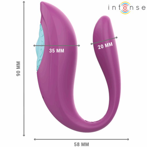 INTENSE – ANNIE ESTIMULADOR & VIBRADOR FORMA DE U MORADO CONTROL REMOTO - intimamenities.com
