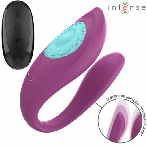 INTENSE – ANNIE ESTIMULADOR & VIBRADOR FORMA DE U MORADO CONTROL REMOTO - intimamenities.com