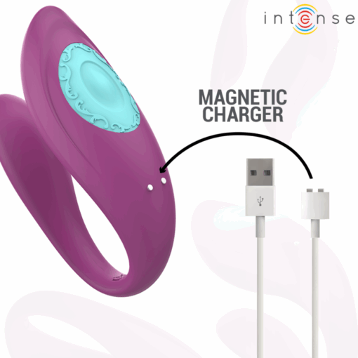 INTENSE – ANNIE ESTIMULADOR & VIBRADOR FORMA DE U MORADO CONTROL REMOTO - intimamenities.com