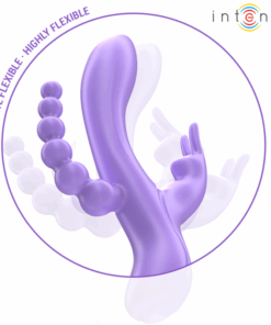 INTENSE – MIKO TRIPLE VIBRADOR RABBIT & ESTIMULADOR & ANAL 7 VIBRACIONES MORADO - intimamenities.com