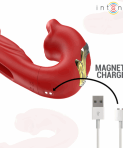 INTENSE – NATHY VIBRADOR DOBLE CON BOCA ESTIMULADORA MULTIFUNCIÓN ROJO - intimamenities.com