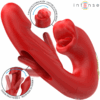 INTENSE – NATHY VIBRADOR DOBLE CON BOCA ESTIMULADORA MULTIFUNCIÓN ROJO - intimamenities.com