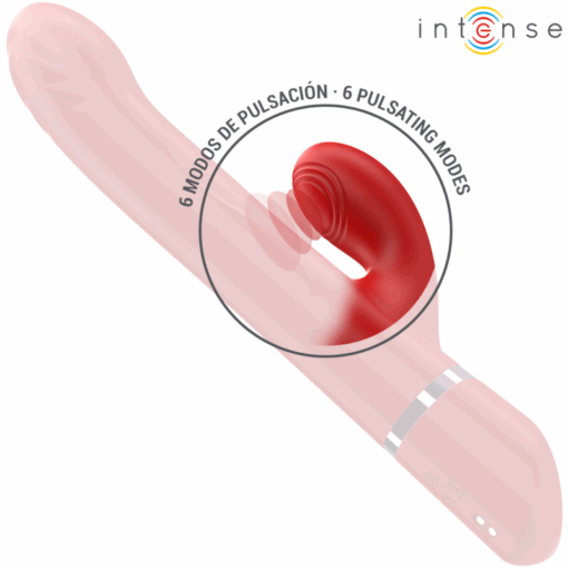 INTENSE – LELE VIBRADOR MULTIFUNCIÓN ROTATORIO & OSCILACIÓN & ESTIMULACIÓN ROJO - intimamenities.com