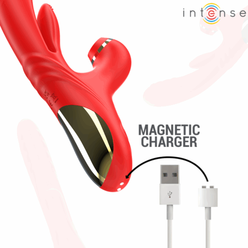 INTENSE – KAROL VIBRADOR MULTIFUNCIÓN EMPUJE & ESTIMULACIÓN & ONDAS ESTIMULADORAS ROJO - intimamenities.com