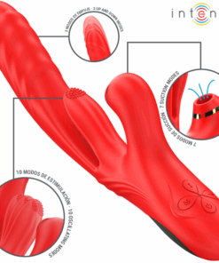 INTENSE – KAROL VIBRADOR MULTIFUNCIÓN EMPUJE & ESTIMULACIÓN & ONDAS ESTIMULADORAS ROJO - intimamenities.com
