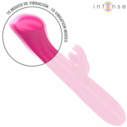 INTENSE – JULIETA VIBRADOR RABBIT 18,6 CM 10 VIBRACIONES ROSA - intimamenities.com