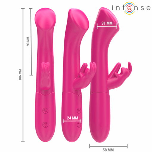 INTENSE – JULIETA VIBRADOR RABBIT 18,6 CM 10 VIBRACIONES ROSA - intimamenities.com