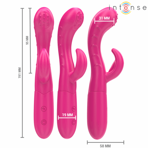 INTENSE – AMARA VIBRADOR CON LENGUA ESTIMULADORA 10 VIBRACIONES ROSA - intimamenities.com