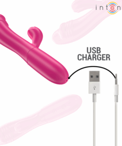 INTENSE – IVY VIBRADOR FLEXIBLE 10 VIBRACIONES CON LENGUA ESTIMULADORA ROSA - intimamenities.com