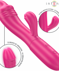 INTENSE – IVY VIBRADOR FLEXIBLE 10 VIBRACIONES CON LENGUA ESTIMULADORA ROSA - intimamenities.com