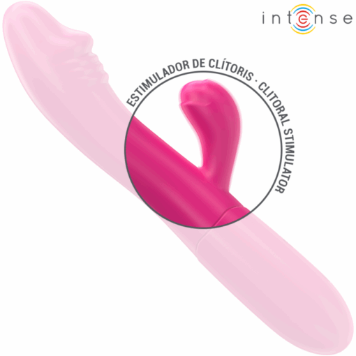 INTENSE – IVY VIBRADOR FLEXIBLE 10 VIBRACIONES CON LENGUA ESTIMULADORA ROSA - intimamenities.com