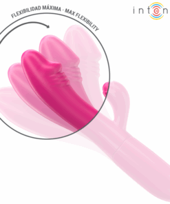 INTENSE – IVY VIBRADOR FLEXIBLE 10 VIBRACIONES CON LENGUA ESTIMULADORA ROSA - intimamenities.com
