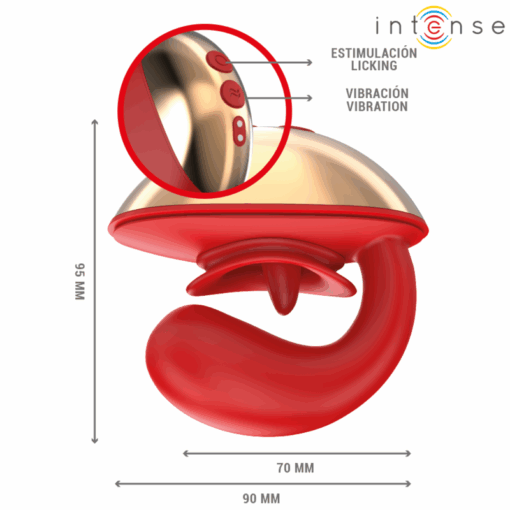 INTENSE – MARIAH VIBRADOR & ESTIMULADOR EN FORMA DE U 10 VIBRACIONES ROJO - intimamenities.com