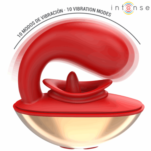 INTENSE – MARIAH VIBRADOR & ESTIMULADOR EN FORMA DE U 10 VIBRACIONES ROJO - intimamenities.com