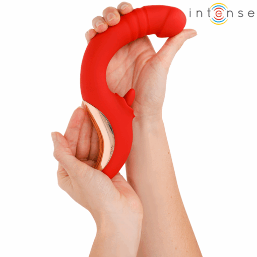 INTENSE – PAULINA VIBRADOR & ESTIMULADOR EN FORMA DE U ROJO - intimamenities.com