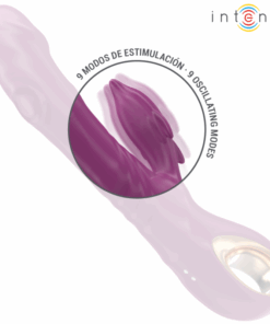 INTENSE – HALLE VIBRADOR MULTIFUNCIÓN CON LENGUA ESTIMULADORA EN FORMA DE DELFÍN MORADO - intimamenities.com