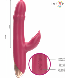 INTENSE – CHLOE VIBRADOR MULTIFUNCIÓN 3 EN 1 ROJO - intimamenities.com