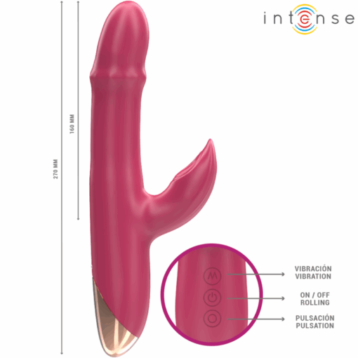 INTENSE – CHLOE VIBRADOR MULTIFUNCIÓN 3 EN 1 ROJO - intimamenities.com