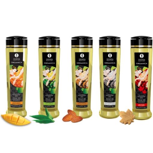 SHUNGA – ACEITE DE MASAJE ORGÁNICO MANGO 240 ML - intimamenities.com