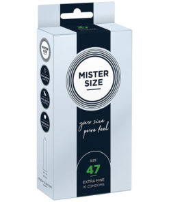 MISTER SIZE – PRESERVATIVOS TALLA XS 47 MM (10 UNIDADES) - intimamenities.com