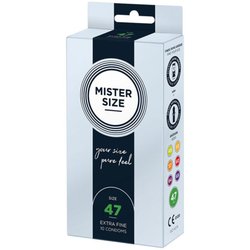 MISTER SIZE – PRESERVATIVOS TALLA XS 47 MM (10 UNIDADES) - intimamenities.com