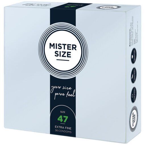 MISTER SIZE – PRESERVATIVOS TALLA XS 47 MM (36 UNIDADES) - intimamenities.com