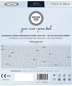 MISTER SIZE – PRESERVATIVOS TALLA XS 47 MM (36 UNIDADES) - intimamenities.com