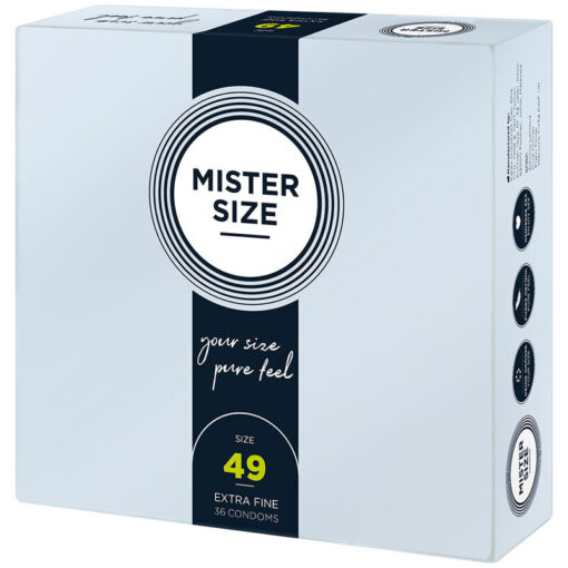 MISTER SIZE – PRESERVATIVOS TALLA S 49 MM (36 UNIDADES) - intimamenities.com
