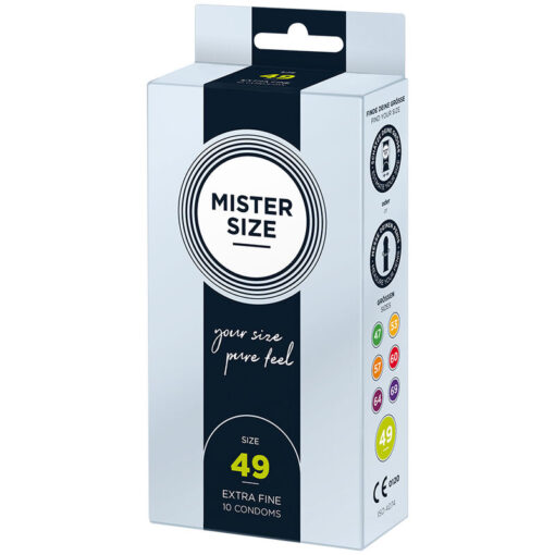 MISTER SIZE – PRESERVATIVOS TALLA S 49 MM (10 UNIDADES) - intimamenities.com